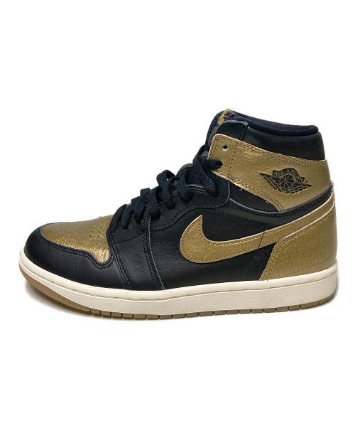 NIKE（ナイキ）NIKE (ナイキ) AIR JORDAN 1 RETRO HIGH OG / ハイカットスニーカー ゴールド×ブラック サイズ:US8の古着・服飾アイテム