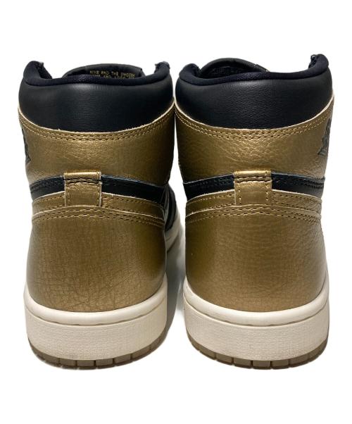 NIKE（ナイキ）NIKE (ナイキ) AIR JORDAN 1 RETRO HIGH OG / ハイカットスニーカー ゴールド×ブラック サイズ:US8の古着・服飾アイテム