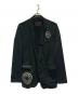 UNDERCOVERISM（アンダーカバーイズム）の古着「04SS GIZ柄ドッキングテーラードジャケット」｜ブラック
