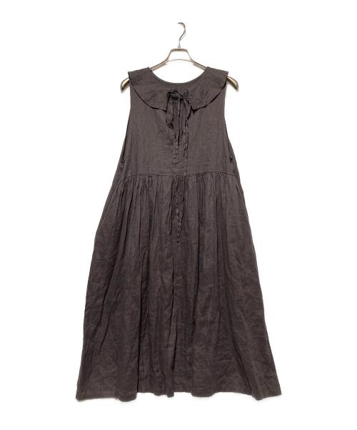 TSUHARU by samansa Mos2（ツハル バイ サマンサモスモス）TSUHARU by samansa Mos2 (ツハル バイ サマンサモスモス) 【自由ヶ丘限定】製品染リネンノースリワンピース チャコールグレー サイズ:M 未使用品の古着・服飾アイテム