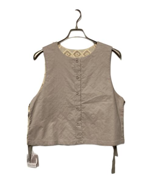 TSUHARU by samansa Mos2（ツハル バイ サマンサモスモス）TSUHARU by samansa Mos2 (ツハル バイ サマンサモスモス) レース×綿リバーシブルベスト キナリ サイズ:F 未使用品の古着・服飾アイテム