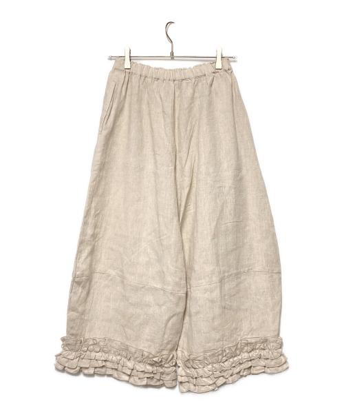 Samansa Mos2（サマンサモスモス）Samansa Mos2 (サマンサモスモス) 【立川限定】リネン裾フリルコクーンパンツ キナリ サイズ:F 未使用品の古着・服飾アイテム