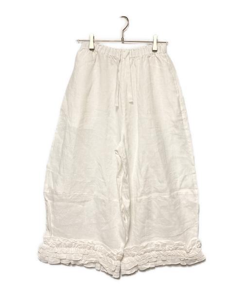 Samansa Mos2（サマンサモスモス）Samansa Mos2 (サマンサモスモス) 【立川限定】リネン裾フリルコクーンパンツ オフホワイト サイズ:F 未使用品の古着・服飾アイテム