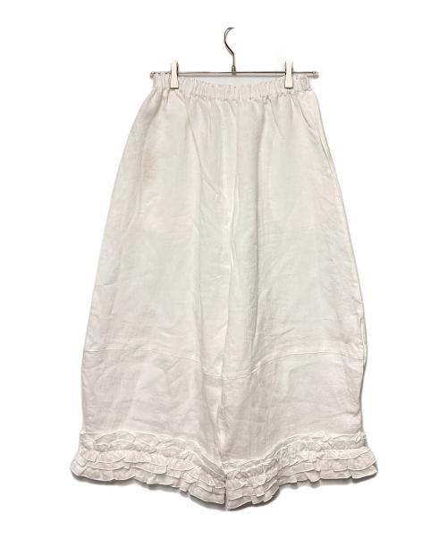 Samansa Mos2（サマンサモスモス）Samansa Mos2 (サマンサモスモス) 【立川限定】リネン裾フリルコクーンパンツ オフホワイト サイズ:F 未使用品の古着・服飾アイテム