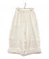 Samansa Mos2（サマンサモスモス）の古着「【立川限定】リネン裾フリルコクーンパンツ」｜オフホワイト