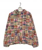 BROOKS BROTHERSブルックスブラザーズ）の古着「マドラスパッチワークフーデッドジャケット」｜マルチカラー
