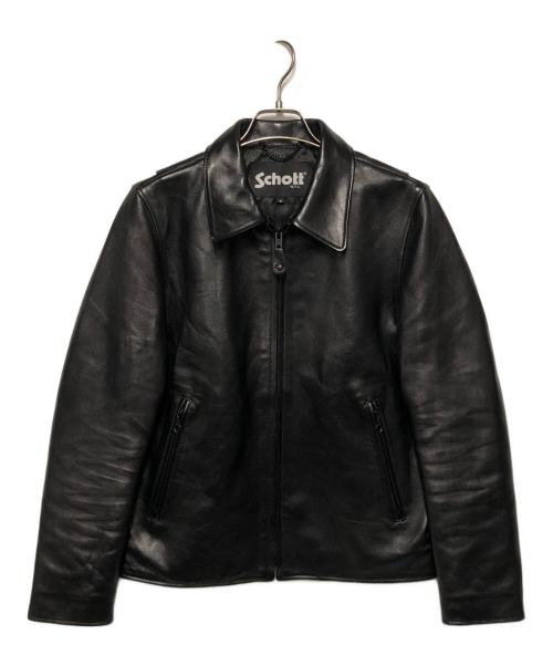 Schott（ショット）Schott (ショット) ラムレザーシングルライダースジャケット ブラック サイズ:Mの古着・服飾アイテム