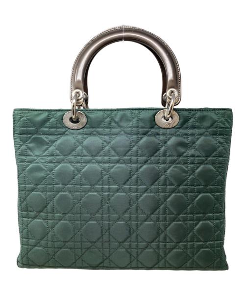 Christian Dior（クリスチャン ディオール）Christian Dior (クリスチャン ディオール) キルティングナイロンバッグ グリーンの古着・服飾アイテム