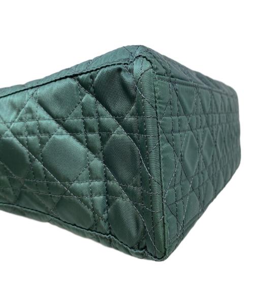 Christian Dior（クリスチャン ディオール）Christian Dior (クリスチャン ディオール) キルティングナイロンバッグ グリーンの古着・服飾アイテム