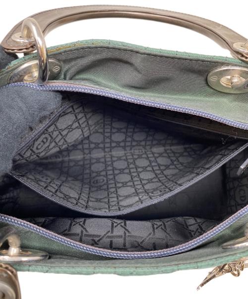 Christian Dior（クリスチャン ディオール）Christian Dior (クリスチャン ディオール) キルティングナイロンバッグ グリーンの古着・服飾アイテム