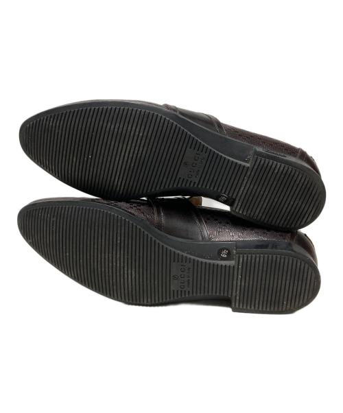 GUCCI（グッチ）GUCCI (グッチ) ディアマンテ / コインローファー ブラウン サイズ:6 1/2の古着・服飾アイテム