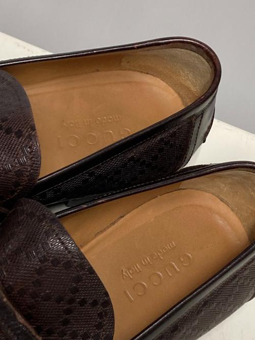 GUCCI（グッチ）GUCCI (グッチ) ディアマンテ / コインローファー ブラウン サイズ:6 1/2の古着・服飾アイテム