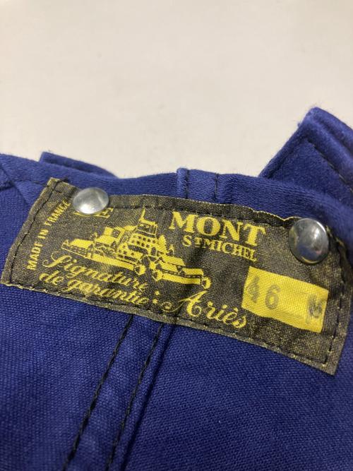 LE MONT ST MICHEL（ル・モンサンミッシェル）LE MONT ST MICHEL (ル・モンサンミッシェル) 40-50s モールスキンオーバーオール / ユーロヴィンテー ネイビー サイズ:46の古着・服飾アイテム