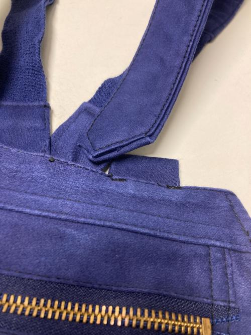 LE MONT ST MICHEL（ル・モンサンミッシェル）LE MONT ST MICHEL (ル・モンサンミッシェル) 40-50s モールスキンオーバーオール / ユーロヴィンテー ネイビー サイズ:46の古着・服飾アイテム