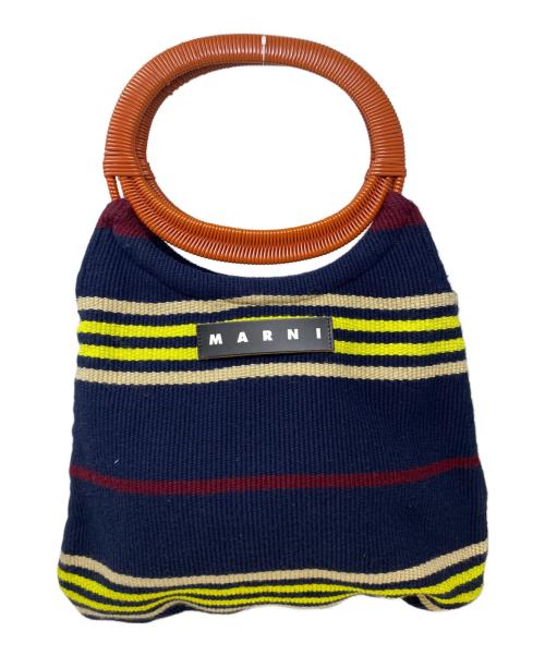 MARNI（マルニ）MARNI (マルニ) ボートバッグ ネイビーの古着・服飾アイテム