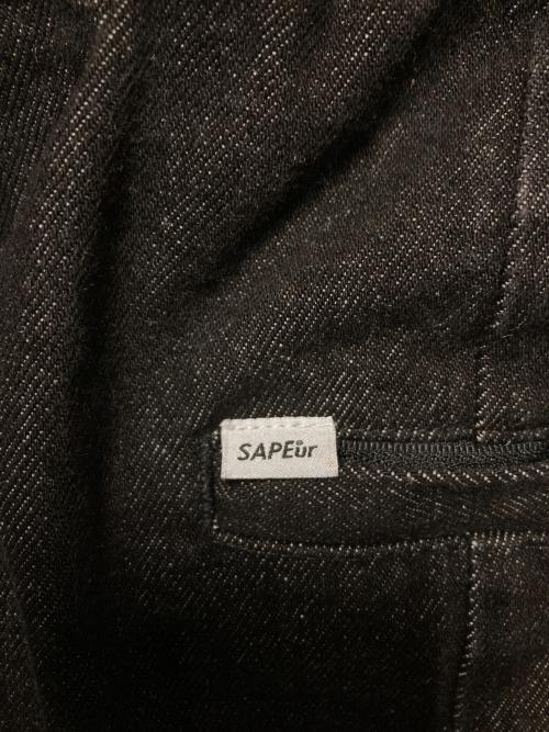 SAPEur（サプール）SAPEur (サプール) デニムトラックパンツ ブラック サイズ:XLの古着・服飾アイテム