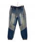 SAPEur（サプール）の古着「ダメージデニムトラックパンツ」｜ブルー