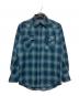 PENDLETON（ペンドルトン）の古着「90s オンブレチェックウエスタンシャツ」｜ブルー