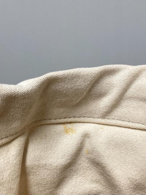 IACUCCI（イアクッチ）IACUCCI (イアクッチ) キャンバス×レザー メッシュトートバッグ ホワイト×ブラックの古着・服飾アイテム