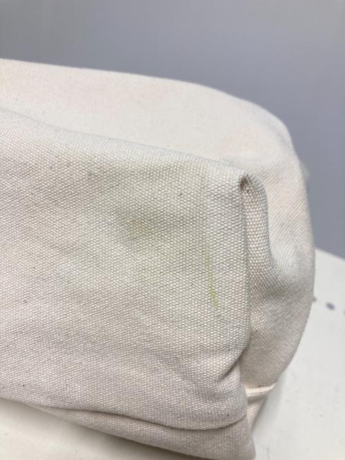 IACUCCI（イアクッチ）IACUCCI (イアクッチ) キャンバス×レザー メッシュトートバッグ ホワイト×ブラックの古着・服飾アイテム