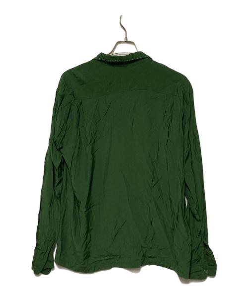 STYLE EYES（スタイルアイズ）STYLE EYES (スタイルアイズ) レーヨンボウリングシャツ グリーン サイズ:Lの古着・服飾アイテム