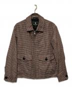BLACK LABEL CRESTBRIDGEブラックレーベル クレストブリッジ）の古着「ハウンドトゥースジップジャケット」｜グレー