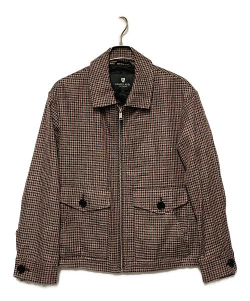 BLACK LABEL CRESTBRIDGE（ブラックレーベル クレストブリッジ）BLACK LABEL CRESTBRIDGE (ブラックレーベル クレストブリッジ) ハウンドトゥースジップジャケット グレー サイズ:Mの古着・服飾アイテム