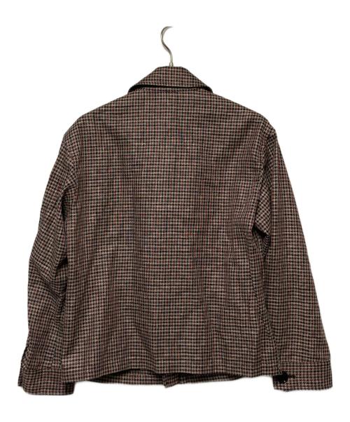 BLACK LABEL CRESTBRIDGE（ブラックレーベル クレストブリッジ）BLACK LABEL CRESTBRIDGE (ブラックレーベル クレストブリッジ) ハウンドトゥースジップジャケット グレー サイズ:Mの古着・服飾アイテム