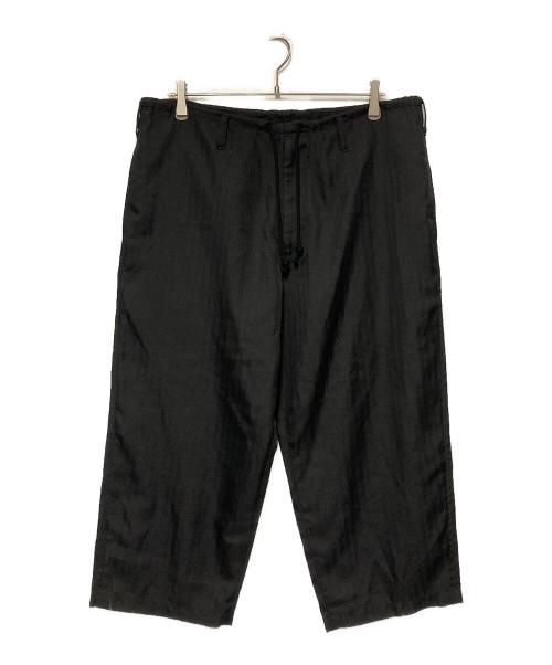 YOHJI YAMAMOTO（ヨウジヤマモト）YOHJI YAMAMOTO (ヨウジヤマモト) ヘリンボーンワイドパンツ ブラック サイズ:1の古着・服飾アイテム