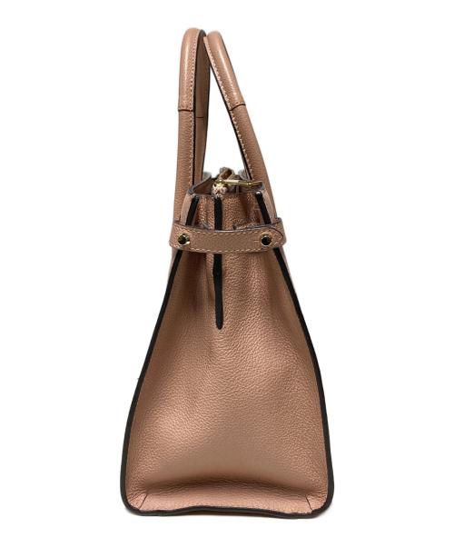 FURLA（フルラ）FURLA (フルラ) 2WAYレザーハンドバッグ ピンクベージュの古着・服飾アイテム