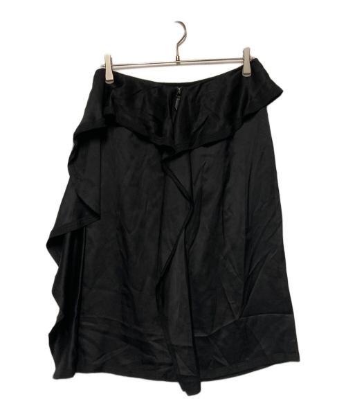 BURBERRY（バーバリー）BURBERRY (バーバリー) シルクスカート ブラック サイズ:42 未使用品の古着・服飾アイテム