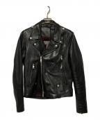 GIORGIO BRATOジョルジョブラッド）の古着「ダブルライダースジャケット」｜ブラック