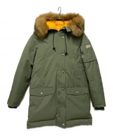 KENZO（ケンゾー）の古着「フェイクファーダウンコート」｜グリーン