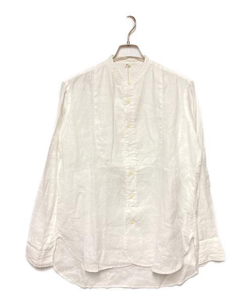 45R（フォーティファイブ・アール）45R (フォーティファイブ・アール) バンドカラーシャツ ホワイト サイズ:3 未使用品の古着・服飾アイテム