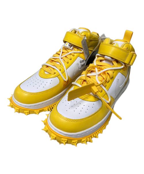 NIKE（ナイキ）NIKE (ナイキ) OFFWHITE (オフホワイト) AIR FORCE 1 MID SP LTHR /ミッドカットスニーカー ホワイト×イエロー サイズ:US8.5 未使用品の古着・服飾アイテム