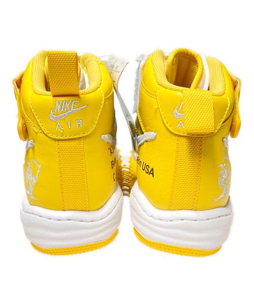 NIKE（ナイキ）NIKE (ナイキ) OFFWHITE (オフホワイト) AIR FORCE 1 MID SP LTHR /ミッドカットスニーカー ホワイト×イエロー サイズ:US8.5 未使用品の古着・服飾アイテム