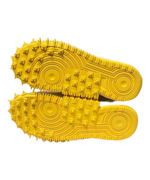 NIKE（ナイキ）NIKE (ナイキ) OFFWHITE (オフホワイト) AIR FORCE 1 MID SP LTHR /ミッドカットスニーカー ホワイト×イエロー サイズ:US8.5 未使用品の古着・服飾アイテム