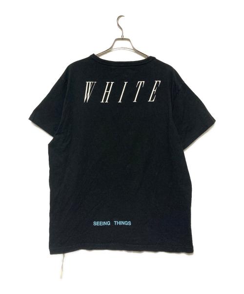 OFFWHITE（オフホワイト）OFFWHITE (オフホワイト) NOT REALプリントTシャツ ブラック サイズ:Lの古着・服飾アイテム