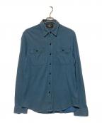 RRLダブルアールエル）の古着「千鳥格子柄長袖シャツ」｜ブルー×ブラック