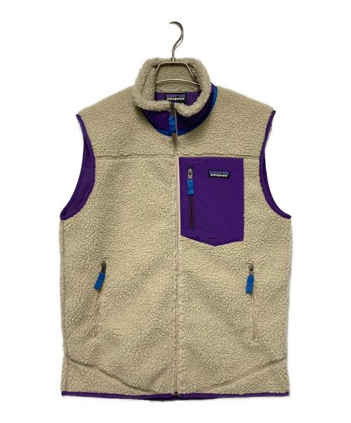 Patagonia（パタゴニア）Patagonia (パタゴニア) 21AW Classic Retro-X Vest / フリースベスト ベージュ×パープル サイズ:Mの古着・服飾アイテム