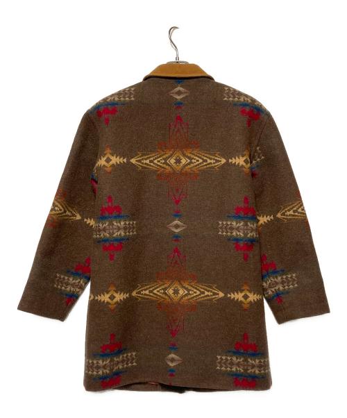 PENDLETON（ペンドルトン）PENDLETON (ペンドルトン) ネイティブ柄ウールカーコート ブラウン サイズ:Sの古着・服飾アイテム