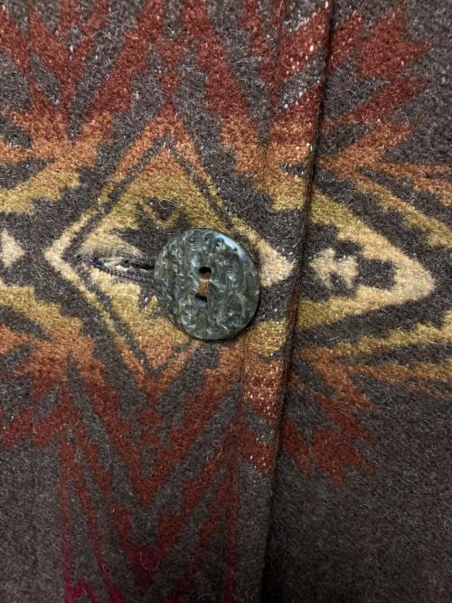 PENDLETON（ペンドルトン）PENDLETON (ペンドルトン) ネイティブ柄ウールカーコート ブラウン サイズ:Sの古着・服飾アイテム