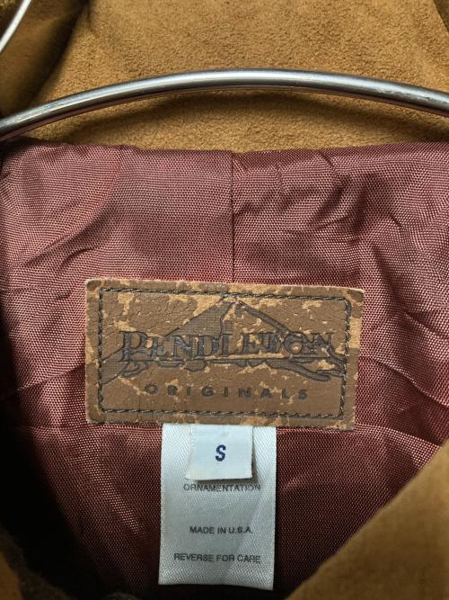 PENDLETON（ペンドルトン）PENDLETON (ペンドルトン) ネイティブ柄ウールカーコート ブラウン サイズ:Sの古着・服飾アイテム