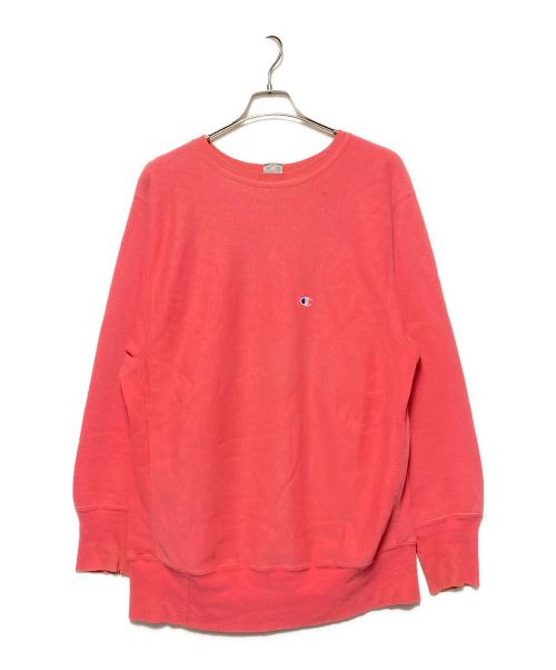 Champion REVERSE WEAVE（チャンピオン リバース ウィーブ）Champion REVERSE WEAVE (チャンピオン リバース ウィーブ) 90s リバースウィーブクルーネックスウェット / 90年代後期 ピンク サイズ:XLの古着・服飾アイテム