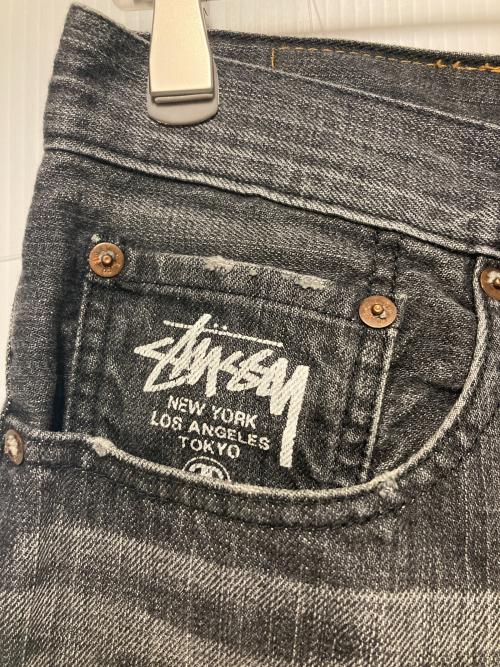 LEVI'S（リーバイス）LEVI'S (リーバイス) stussy (ステューシー) ダメージリペア加工デニムパンツ ブラック サイズ:W32 L30の古着・服飾アイテム