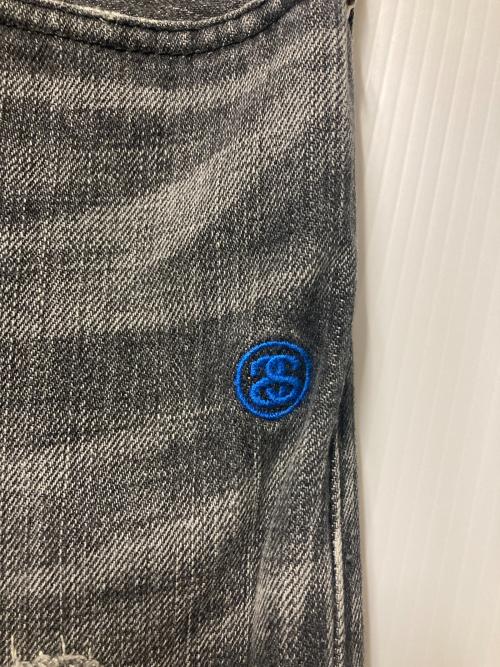 LEVI'S（リーバイス）LEVI'S (リーバイス) stussy (ステューシー) ダメージリペア加工デニムパンツ ブラック サイズ:W32 L30の古着・服飾アイテム