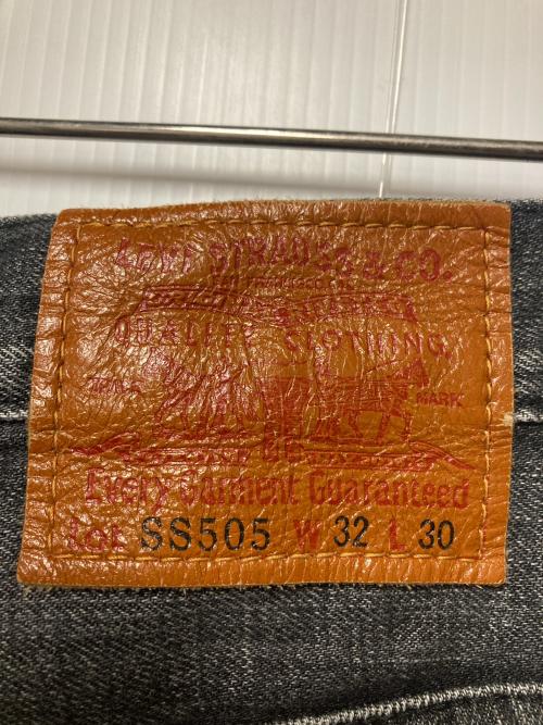 LEVI'S（リーバイス）LEVI'S (リーバイス) stussy (ステューシー) ダメージリペア加工デニムパンツ ブラック サイズ:W32 L30の古着・服飾アイテム