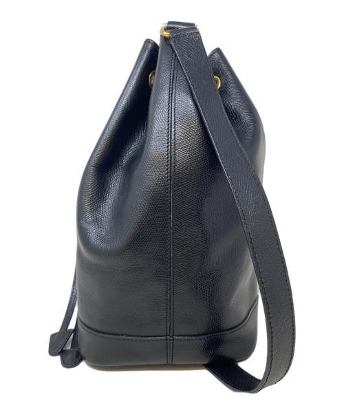 CELINE（セリーヌ）CELINE (セリーヌ) 巾着ショルダーバッグ ブラックの古着・服飾アイテム