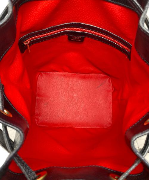 CELINE（セリーヌ）CELINE (セリーヌ) 巾着ショルダーバッグ ブラックの古着・服飾アイテム