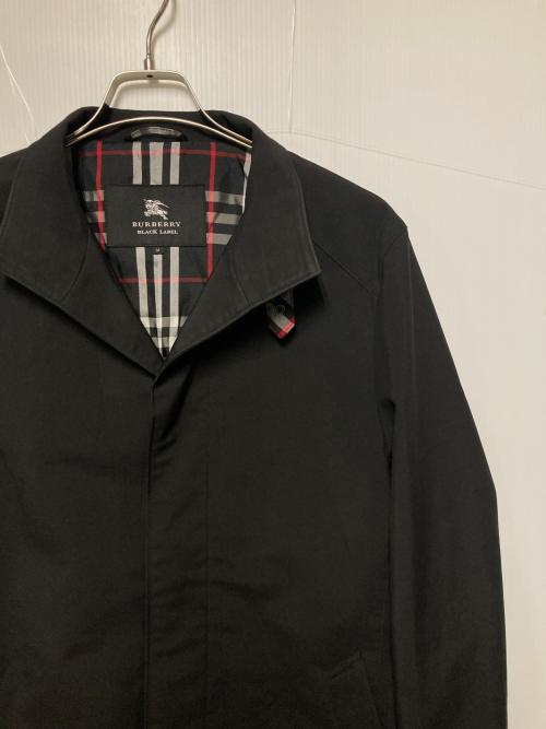 BURBERRY BLACK LABEL（バーバリーブラックレーベル）BURBERRY BLACK LABEL (バーバリーブラックレーベル) 比翼スタンドカラーコート ブラック サイズ:Mの古着・服飾アイテム